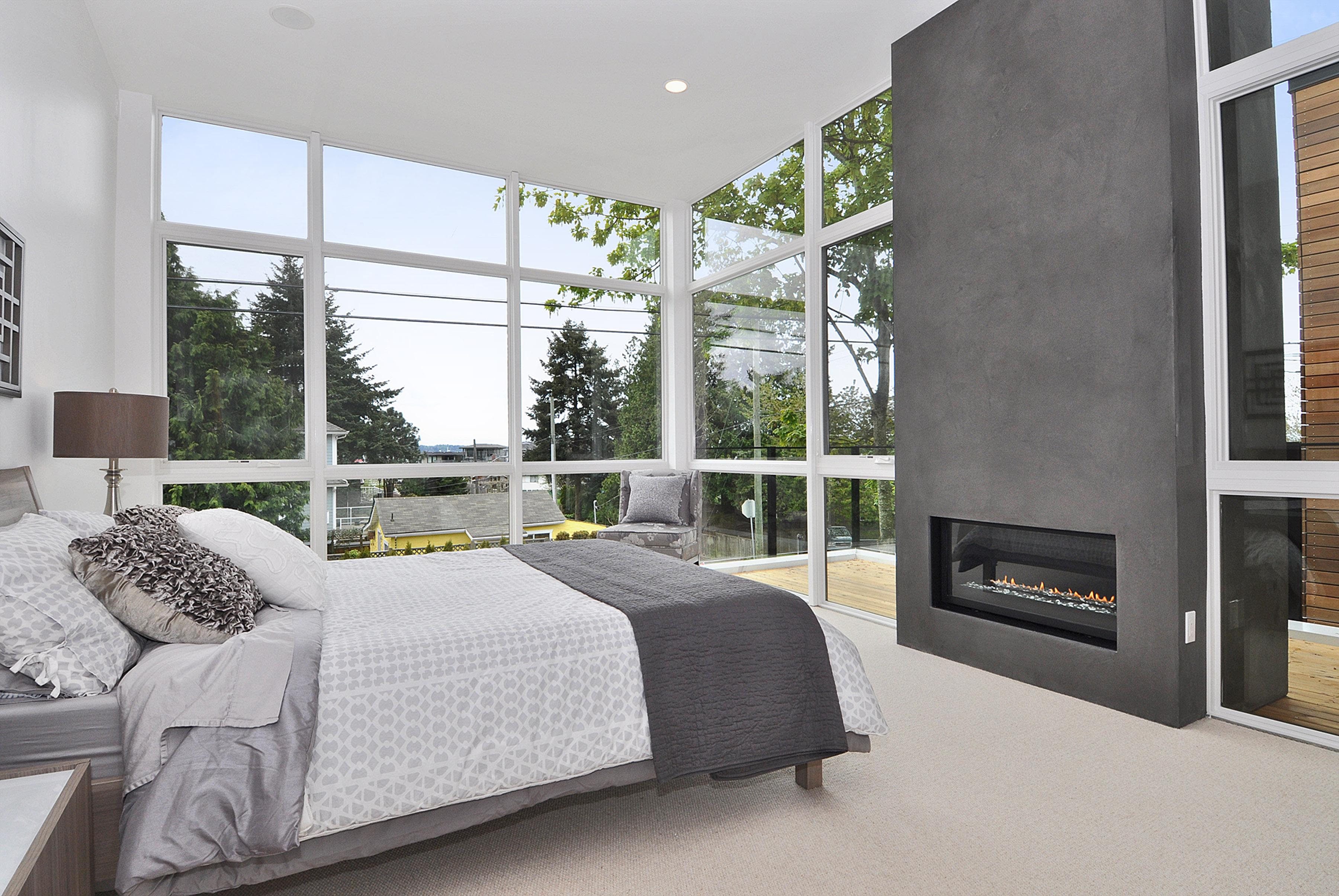 Beachaus I Venetian lime plaster fireplace