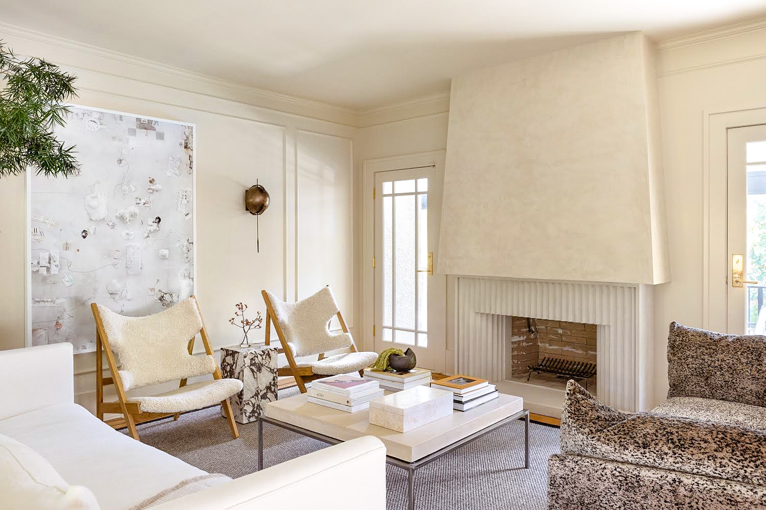 Venetian Plaster Fireplace Burlap | 25