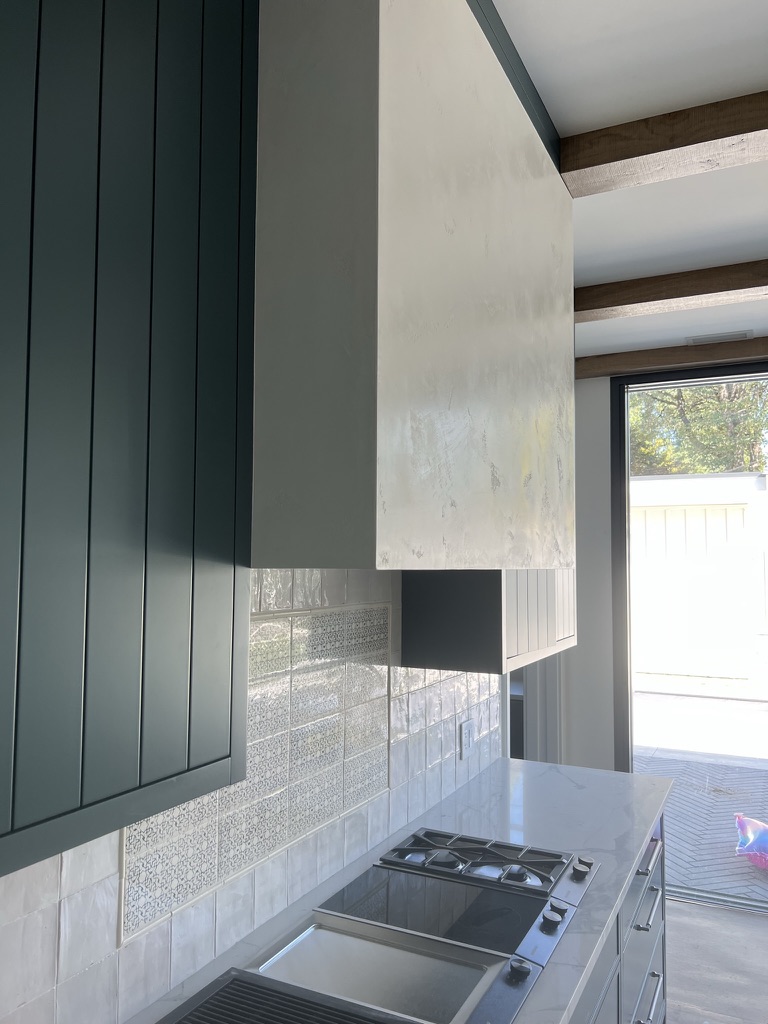 Textured Gloss Lime Plaster with Wax Finish