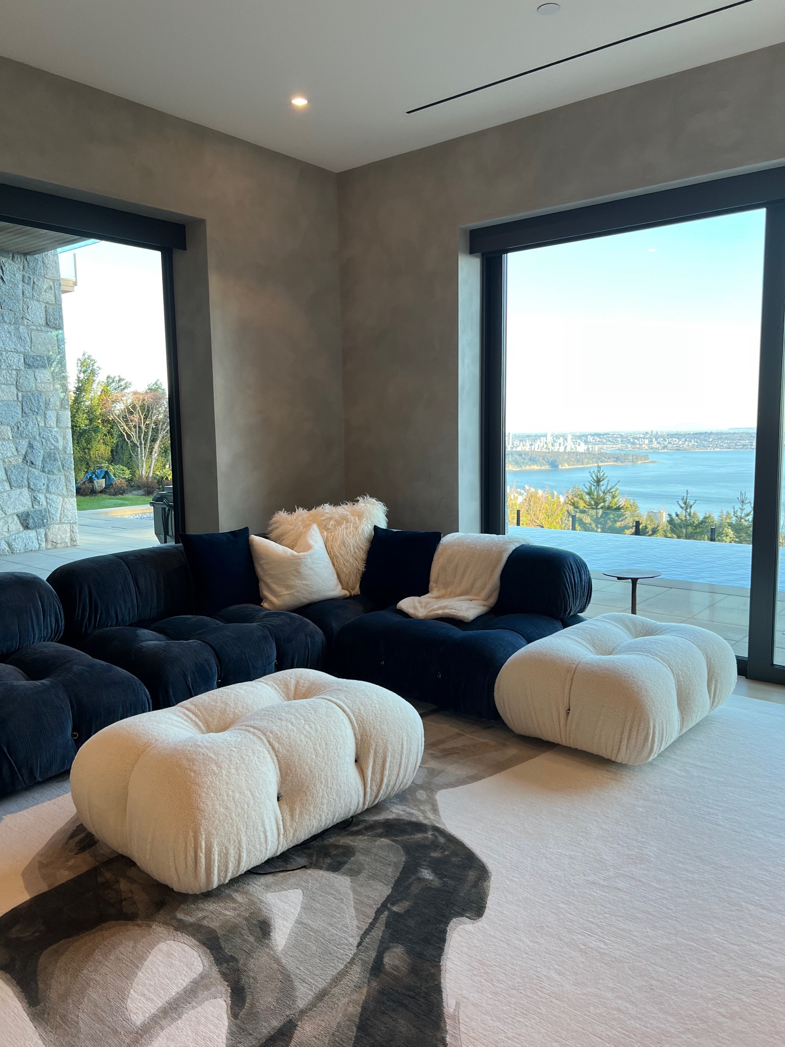 Modern Grey Plaster Living Room