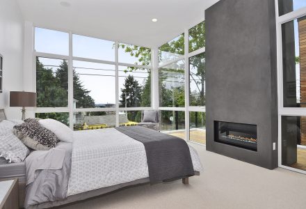 Beachaus I Venetian lime plaster fireplace